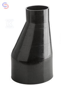 Wavin QS Redukcja PEHD 200x125mm S12.5 Ekscentryczna Czarna