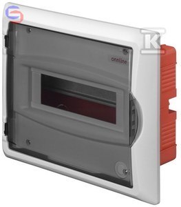 ONNLINE Rozdzielnica podtynkowa 1x8 modułowa IP40 szyba dymna 2512-11
