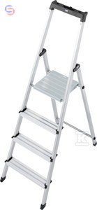 KRAUSE SOLIDY Drabina wolnostojąca 4 stopnie 3,5kg 0,11x0,45x1,6m