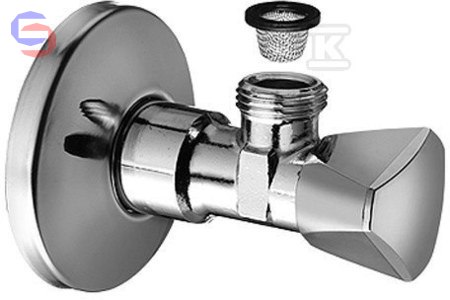 SCHELL SANLAND Zawór kątowy 1/2"x3/8" z filtrem chrom