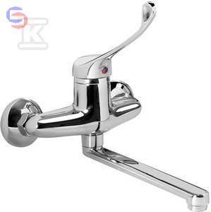 VALVEX MEDICA Bateria ścienna dwuotworowa długa wylewka chrom 0.21m