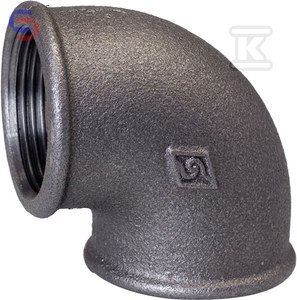 OPAL Kolano nakrętne 6/4" czarne A1 NR6 NR90 90-8S