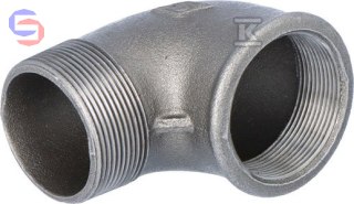 OPAL Kolano nakrętno-wkrętne WZ 2" czarne A4 NR7 NR92 92-9S