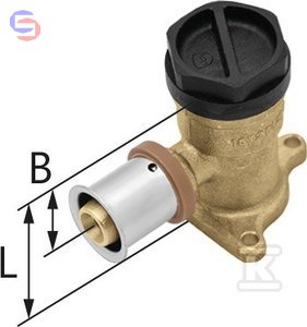 KAN-therm ultraPRESS Kolano ścienne mosiężne 20x2 G1/2"