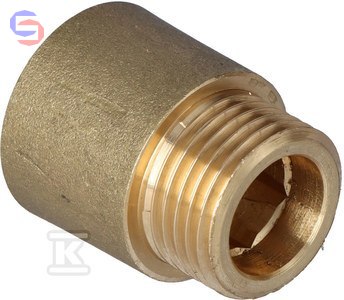 ONNLINE Przedłużka 1/2" L20 mosiądz śrutowana