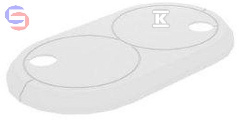 ONNLINE Rozeta Podwójna Biała 28 mm 0,016kg