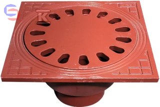 KZO Wpust Piwniczny Francuski KL.A15 DN100 z Syfonem Czerwony