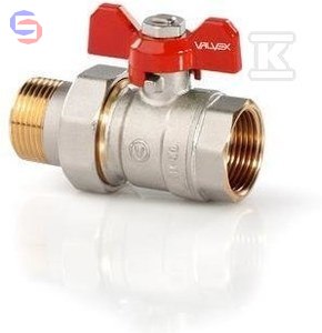 VALVEX ORO Zawór kulowy niklowany 1/2" GW/Śrubunek motylek