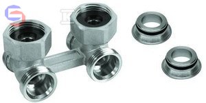 VALVEX FUSION Zespół odcinający kątowy 3/4" niklowany 0,37kg