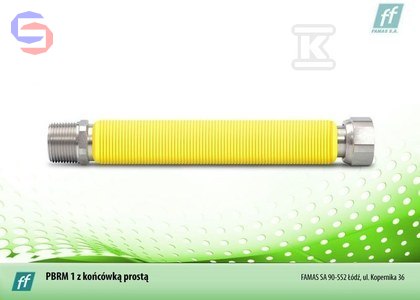 FAMAS PSR Przewód gazowy rozciągliwy DN15 35-50cm G1/2