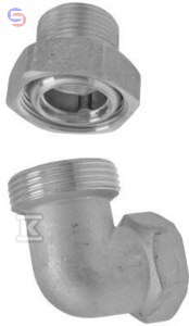 FERRO Śrubunek mosiężny 1/2" kątowy z oringiem SGU5