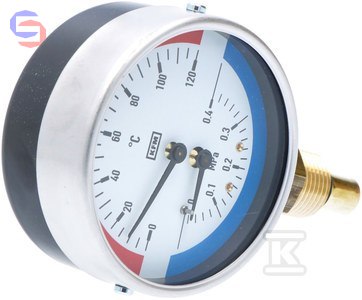 WIKA WP80R Termomanometr R1/2 0,4MPa 120°C