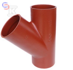 PREIS SML Trójnik żeliwny 200x100/45 mm szary bezkielichowy