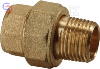 VALVEX TWIST Śrubunek prosty krótki 1 1/4" mosiądz