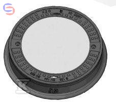 KZO MALOWANY Właz betonowany BO 600 H115 KL.B125 78.8kg