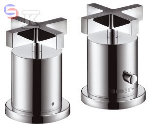 BATERIA CITTERIO TERMOST. 2-OTW.CHR HANSGROHE