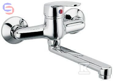 FERRO SMILE Bateria zlewozmywakowa ścienna chrom 0.24m