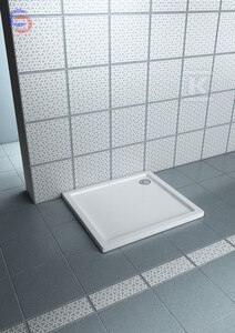 ONNLINE Brodzik Płaski 80x80x5,5 cm FI 90 Akryl