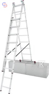 KRAUSE CORDA 3x9 Stopni Drabina Wielofunkcyjna 16.3kg 2.5m