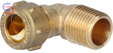 CONEX COMPRESSION Kolano 15x1/2 mosiężne zaciskowe 402TA