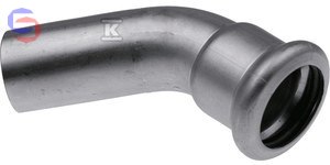 KAN-therm INOX FITTINGS Kolano nyplowe 45° 76.1x76.1 mm stal nierdzewna