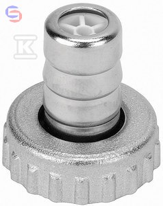 FERRO Końcówka z nakrętką do zaworu czerpalnego 1/2" K44W stal 27x27x27mm