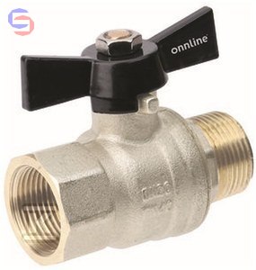 ONNLINE Kurek kulowy DN20 PN40 3/4" GW/Z mosiężny pełnoprzelotowy V17