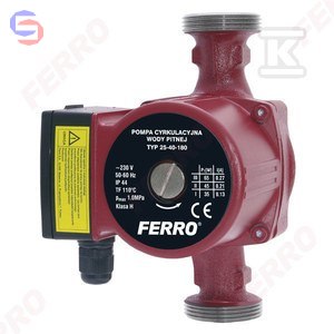 FERRO Pompa cyrkulacyjna CWU 25-40-180 gwintowana 2.55kg