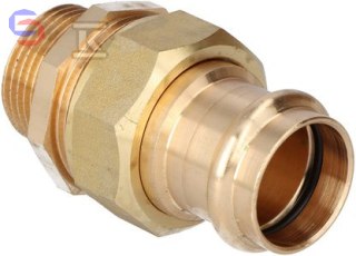 CONEX B PRESS Śrubunek z uszczelnieniem płaskim GZ 28x1 mosiądz