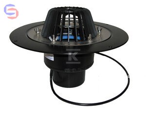 Wavin QS Wpust dachowy 110mm z koszem i kołnierzem izolacyjnym