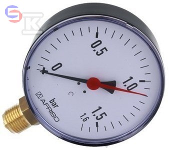 AFRISO RF100 Manometr pionowy 1/2" 0-1,6 BAR kl.2,5