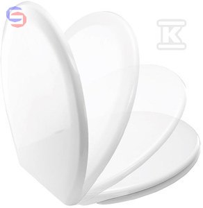 ONNLINE Deska WC Duroplast Wolnoopadająca Metalowy Zawias Biała 05087