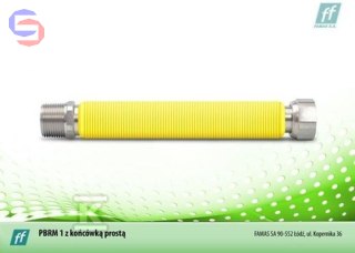 FAMAS PSR Przewód gazowy elastyczny DN20 15-28cm G3/4