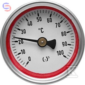 KAN-therm MANIFOLDS ACCESSORIES Termometr tarczowy 100°C czerwony