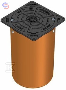 KZO WŁAZY KANAŁOWE TELESKOPOWE ŻELIWNE Właz teleskopowy kwadratowy B125 z rurą DN315x500