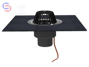 HL Wpust dachowy HL62.1H/1 podgrzewany 110mm kołnierz bitumiczny