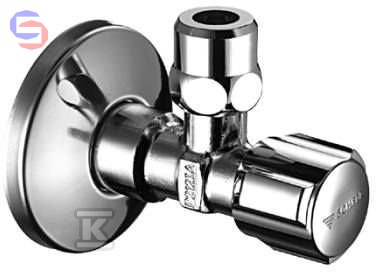 SCHELL COMFORT Zawór kątowy 1/2"x3/8" chrom z rozetą