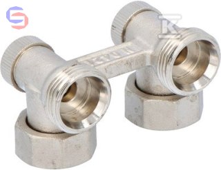 VALVEX FUSION 3 Zespół odcinający kątowy 1/2x3/4" niklowany