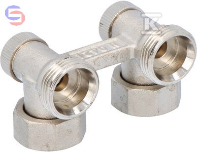 VALVEX FUSION 3 Zespół odcinający kątowy 1/2x3/4" niklowany