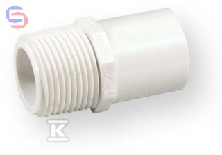 NIBCO Złączka nyplowa PVC-U 1/2" gwint wkrętny 433-005