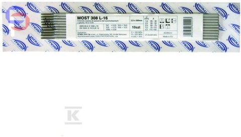 MOST Elektroda spawalnicza 308L-16 fi 2,5 mm 10 szt