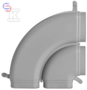 ZEHNDER ONFLOOR-PŁASKI Kolano podwójne CK 300 H 90° 0.09x0.44x0.45m