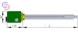 BIAWAR ME 1045 Moduł Elektryczny Grzałka 4,5kW 400V