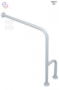 EKOTECH CLASSIC Poręcz ścienno-podłogowa lewa 80x80 cm biała