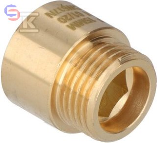 ONNLINE Przedłużka mosiężna 1/2" 15mm żółta HAO438