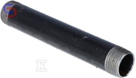 GEBO Sztucer czarny 3/4" 0,10m dwustronnie gwintowany stalowy
