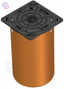 KZO Właz żeliwny teleskopowy kwadratowy A15 DN315x500