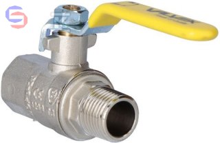 VALVEX ORION Zawór kulowy gazowy 1/2" niklowany stalowa dźwignia