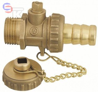 VALVEX Zawór kulowy spustowy 1/2" mosiężny złoty