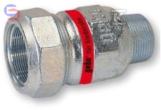 GEBO SPECIAL Złączka zaciskowa A GZ 5/4"x44.5 czarna stal